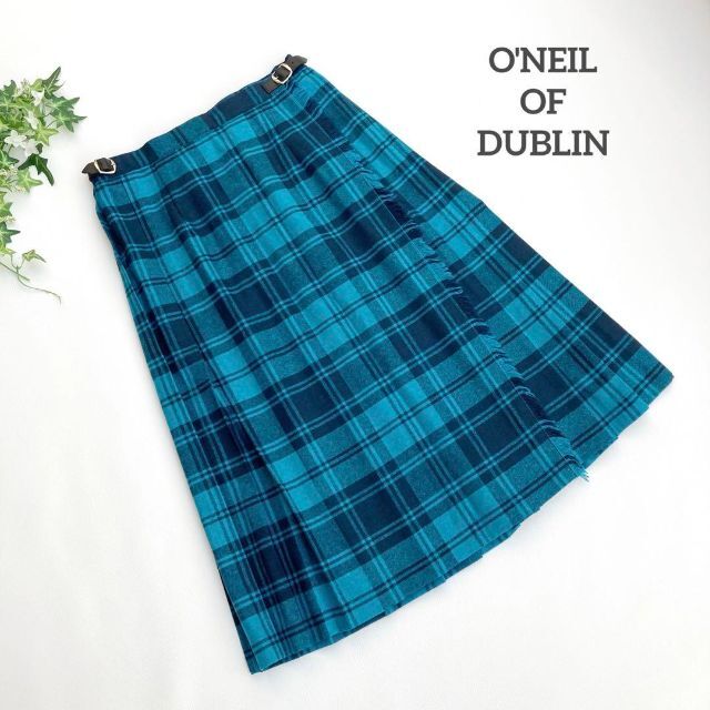 【美品】O'NEIL of DUBLIN 膝丈チェックスカート