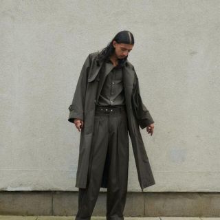 omar afridi Wrap Trench Coat(ステンカラーコート)