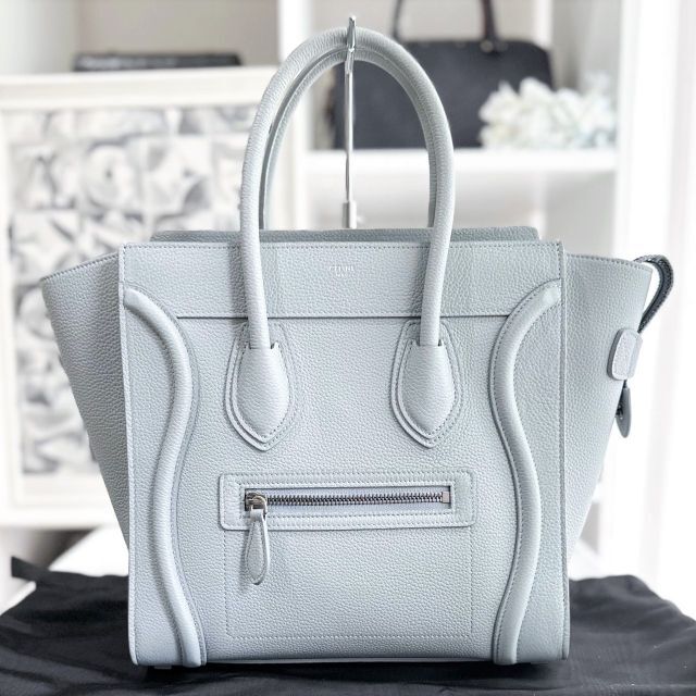 素晴らしい celine セリーヌ ラゲージ マイクロ ブルーグレー