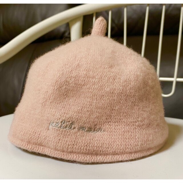petit main(プティマイン)の新品　プティマイン　ベレー帽　48 ピンク キッズ/ベビー/マタニティのこども用ファッション小物(帽子)の商品写真