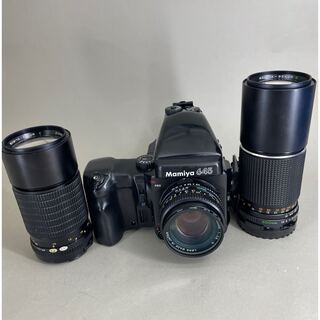 マミヤ(USTMamiya)のマミヤMamiya645pro AEプリズムファインダー  専用レンズ3本付き(フィルムカメラ)