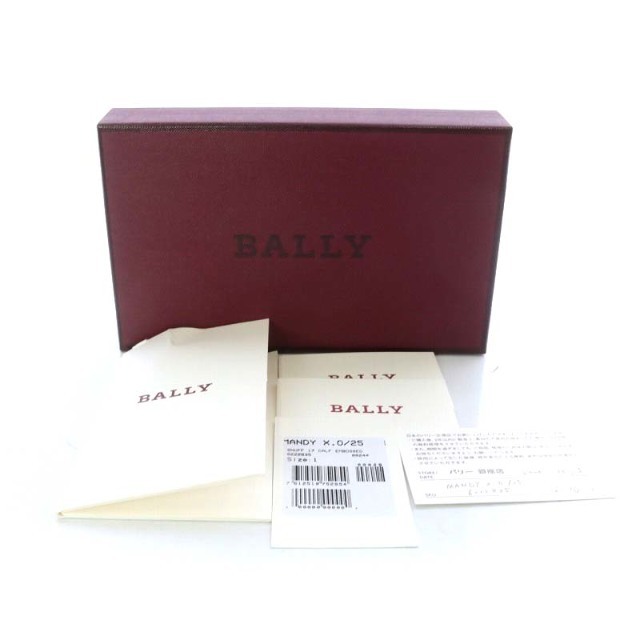 バリー BALLY 長財布 チェーン レザー グレー 4