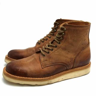 モトラトリー／MOTORATORY レースアップブーツ シューズ 靴 メンズ 男性 男性用レザー 革 本革 ブラウン 茶  7022 kudu highcut boots Vibramソール プレーントゥ(ブーツ)