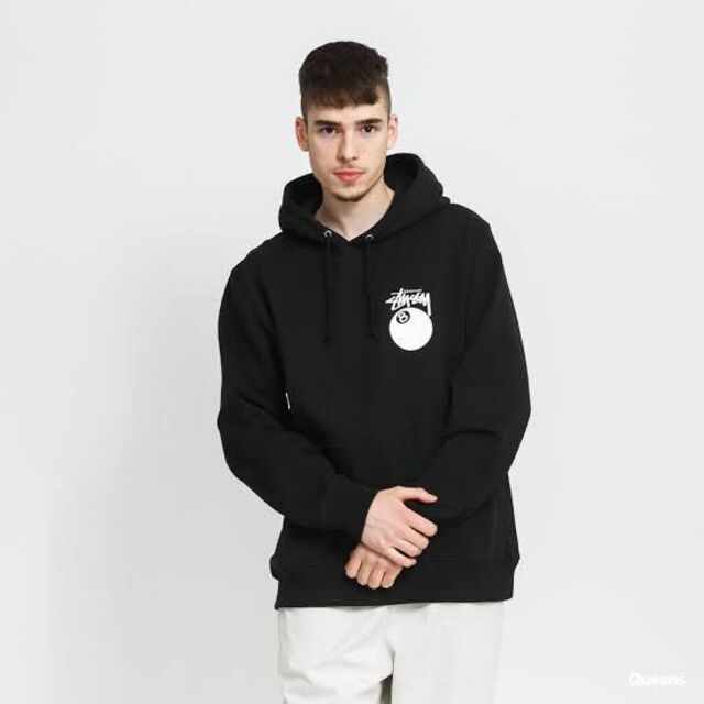 新品】stussy スウェットパーカー サイズXL ブラック 8ボール www