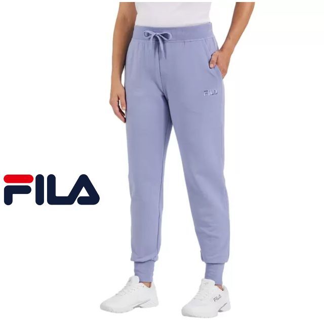 FILA(フィラ)の新品 M ★ FILA フィラ スウェット ジョガー パンツ パープル 裏毛 レディースのパンツ(カジュアルパンツ)の商品写真