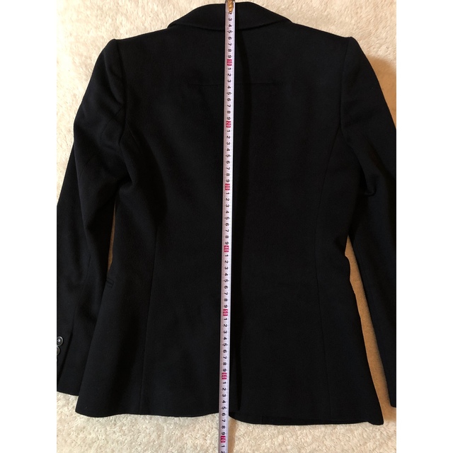 DUAL VIEW／カシミア100%紺色ジャケット レディースのジャケット/アウター(テーラードジャケット)の商品写真