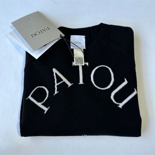 ジャンパトゥ(JEAN PATOU)の22AW 新品未着用 黒L PATOU パトゥジャンパー ロゴ 長袖ニット(ニット/セーター)