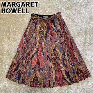 マーガレットハウエル(MARGARET HOWELL)のマーガレットハウエル ペイズリープリーツスカート 2018 MULTI 1 S(ロングスカート)