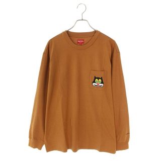 シュプリーム(Supreme)のシュプリーム 19AW Cat L/S Pocket Tee キャットプリントポケット長袖カットソー メンズ XL(Tシャツ/カットソー(七分/長袖))