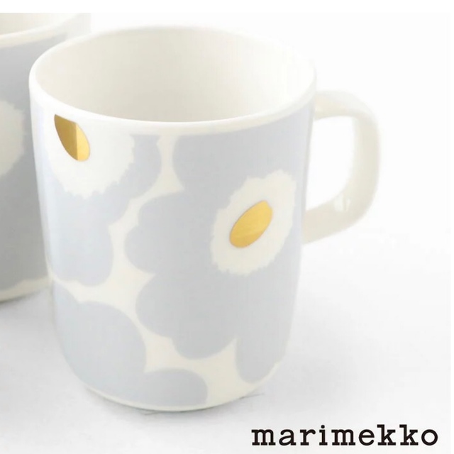 marimekko(マリメッコ)の新品 marimekko UNIKKO ウニッコ マグカップ アイシーグレー インテリア/住まい/日用品のキッチン/食器(食器)の商品写真