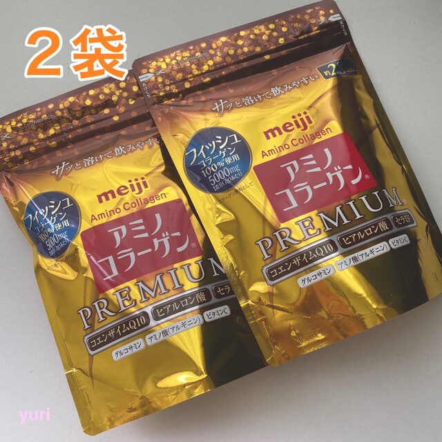 明治(メイジ)の２袋　明治 アミノコラーゲン プレミアム 約28日分 196g 食品/飲料/酒の健康食品(コラーゲン)の商品写真