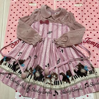 キッズ服女の子用(90cm~)シャーリーテンプル　猫ちゃんワンピース