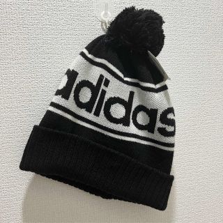 アディダス(adidas)の未使用 adidas ニット帽 ブラック ユニセックス(ニット帽/ビーニー)