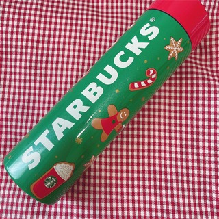 スターバックスコーヒー(Starbucks Coffee)の【新品.未使用】☆スターバックス☆ホリデー2021ステンレスボトルグリーン☆(容器)