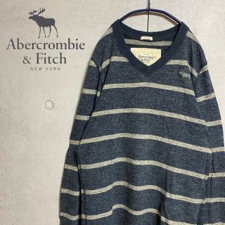 アバクロンビーアンドフィッチ(Abercrombie&Fitch)の【バナナさま専用！！】/アバクロ　Vネックカットソー　ボーダー　メンズMA(Tシャツ/カットソー(七分/長袖))