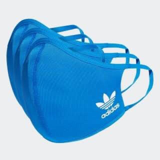 adidas(アディダス)のadidasマスク青Sサイズ3枚セット メンズのファッション小物(その他)の商品写真