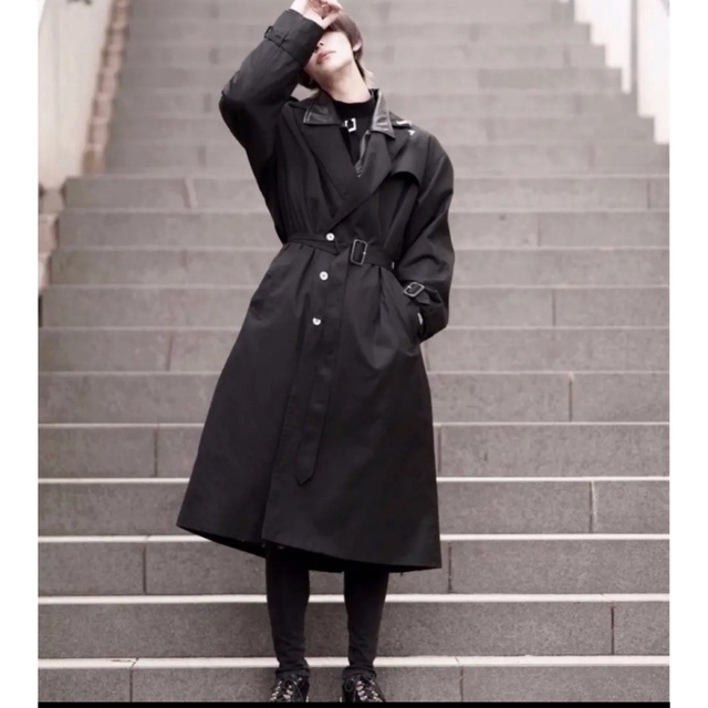 完売】 ADRER The trench coat/トレンチコート ブラック ジャケット