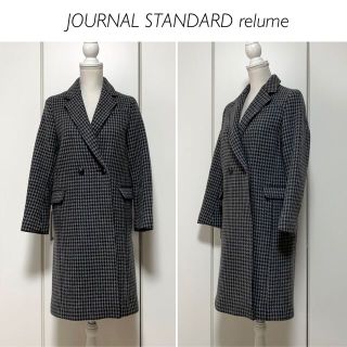 ジャーナルスタンダードレリューム(JOURNAL STANDARD relume)のJOURNAL STANDARD relume 千鳥格子 ウールチェスターコート(チェスターコート)