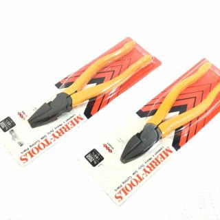 ☆未使用品6本セット☆MUROMOTO 室本鉄工 MERRY-TOOLS 185mm メリー強力ペンチ No.2050-185 外線工事用強力ペンチ メリーペンチ 61400