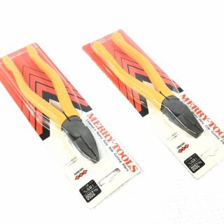 ☆未使用品6本セット☆MUROMOTO 室本鉄工 MERRY-TOOLS 185mm メリー強力ペンチ No.2050-185 外線工事用強力ペンチ メリーペンチ 61400