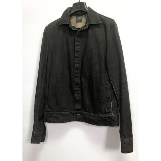 ディオールオム(DIOR HOMME)の貴重　2002SS ディオールオム　比翼デニムジャケット　44 Dior 黒(Gジャン/デニムジャケット)