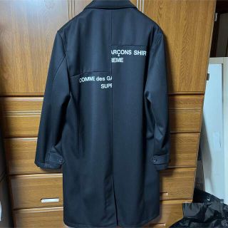 シュプリーム(Supreme)のSupreme garcons SHIRT COAT  コート　黒　　ジャケット(チェスターコート)