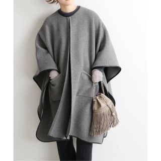 IENA LA BOUCLE マントコート ポンチョ ベージュ ウール ロング丈 IENA LA BOUCLE マントコート ポンチョ ベージュ ウール ロング丈