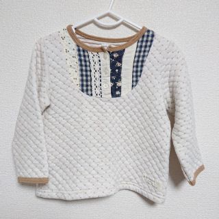 ビケット(Biquette)のビケット キルトトレーナー 95サイズ(Tシャツ/カットソー)