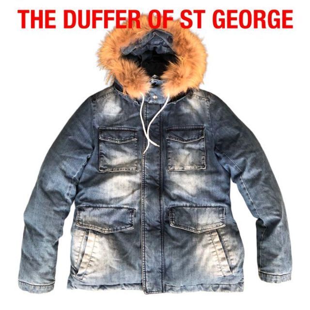 The DUFFER of ST.GEORGE(ザダファーオブセントジョージ)のTHE DUFFER OF ST.GEORGE　デニムダウンジャケットファー付 メンズのジャケット/アウター(ダウンジャケット)の商品写真