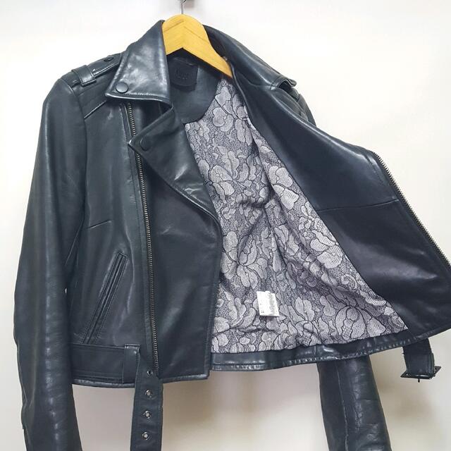 ☆AULA カウハイド 牛革 リアルレザー ダブル ライダースジャケット