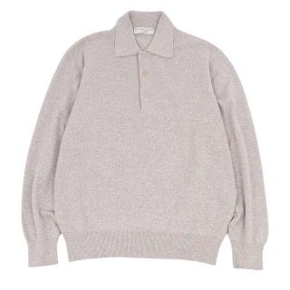 ブルネロクチネリ(BRUNELLO CUCINELLI)の美品 ブルネロクチネリ BRUNELLO CUCINELLI ニット セーター カシミヤ100％ 無地 トップス メンズ イタリア製 S グレー(ニット/セーター)