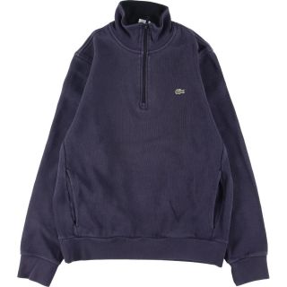 ラコステ(LACOSTE)の古着 ラコステ LACOSTE フランス企画 ハーフジップスウェットシャツ トレーナー 5 メンズM /eaa293555(スウェット)