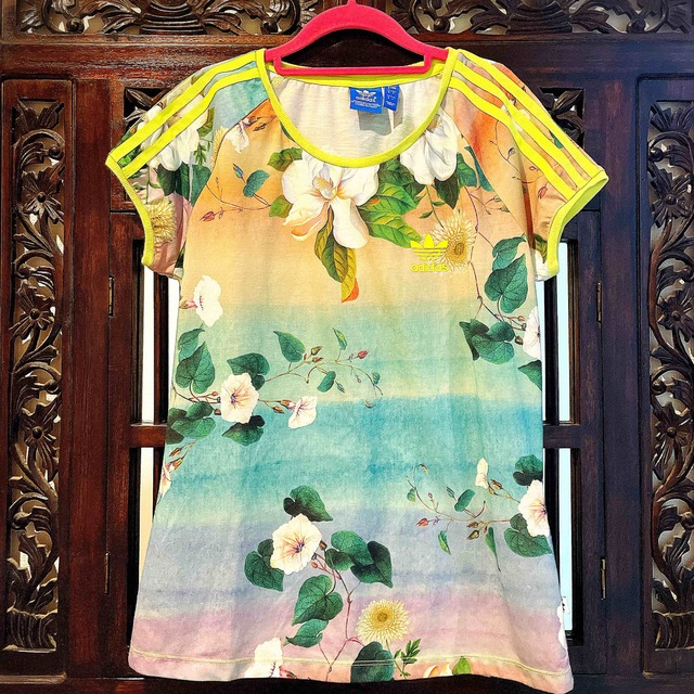 アディダス 希少 花柄 セットアップ ジャージ パンツ Tシャツ ファーム