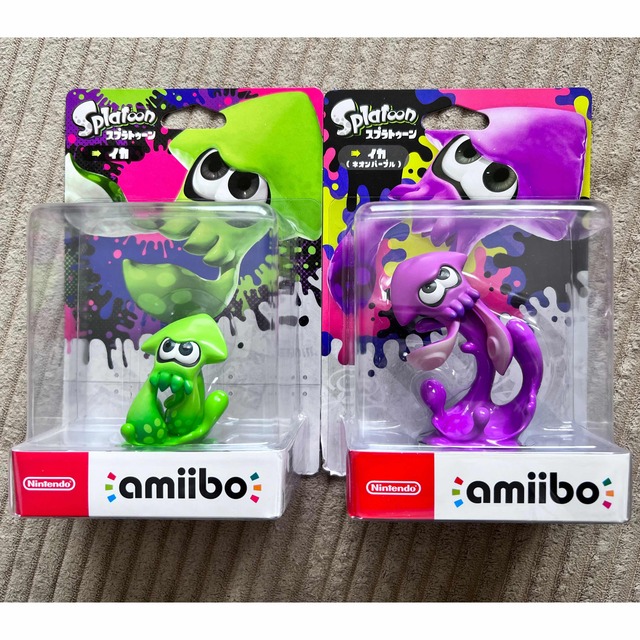 スプラトゥーン amiibo イカ むらさき みどり パープル グリーン