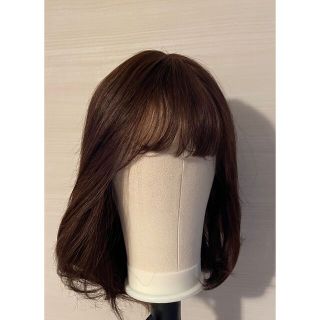 ❤新品 ロングストレート40cm 艶髪 人毛100% フルウィッグ ブラウン