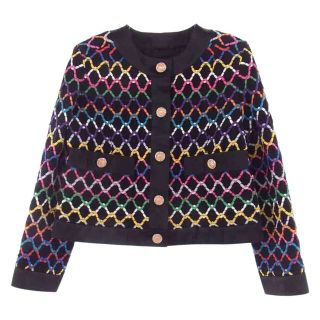 CHANELシャネルベージュ系シルクウールツィードベスト36 eckart.com.br