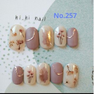 フラワー　ミラー　ネイルチップ　nail