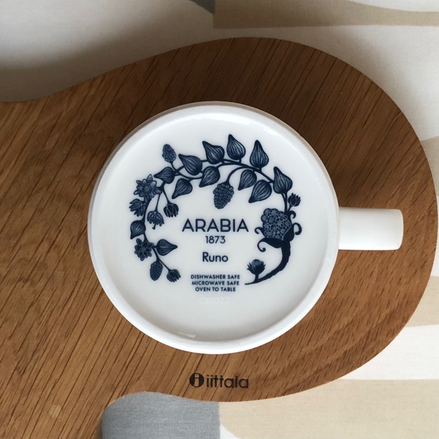 ARABIA(アラビア)の新品 2客 ARABIA Runo ルノ フロストベリー ティーカップ＆ソーサー インテリア/住まい/日用品のキッチン/食器(食器)の商品写真