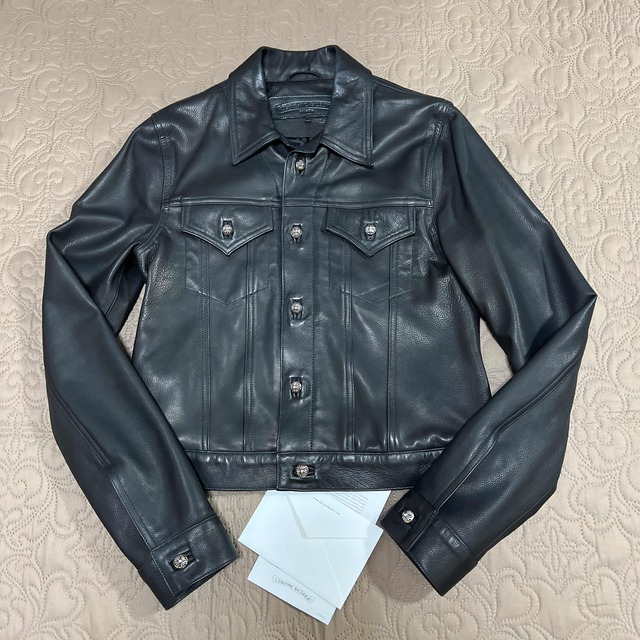 正規店購入　CHROME HEARTS クロムハーツ　オールレザージャケットM | フリマアプリ ラクマ