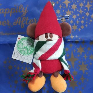 ディズニー(Disney)の新商品★ディズニー★クリスマス★リルリンリン★ぬいぐるみバッジ(ぬいぐるみ)