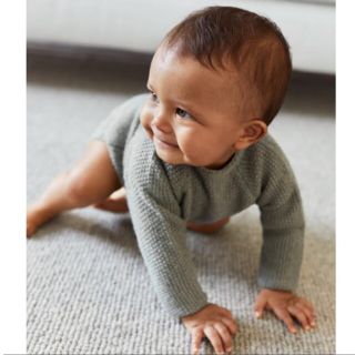 ザラキッズ(ZARA KIDS)のzara baby　ライスステッチ セットニットセットアップ(ニット/セーター)