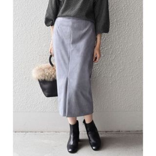 シップスフォーウィメン(SHIPS for women)の【美品】SHIPS for women フェイクスエードタイトスカート(ロングスカート)