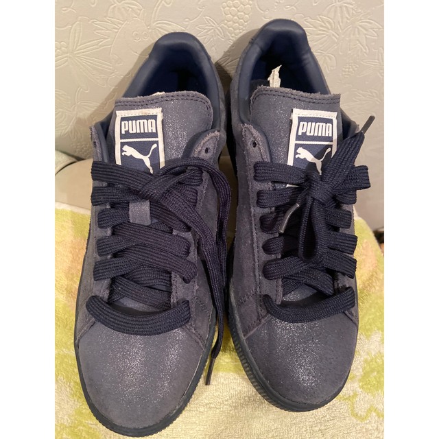 PUMA 紺色ラメスニーカー　24.5㎝ 1