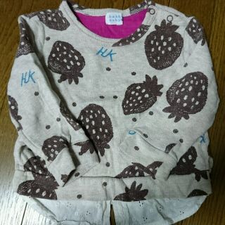 ハッカベビー(hakka baby)のhakka baby  いちご柄トップス  サイズ90(Tシャツ/カットソー)