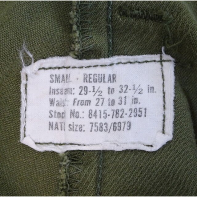 1LDK SELECT(ワンエルディーケーセレクト)のUS ARMY74'vintage M65  field pants メンズのパンツ(ワークパンツ/カーゴパンツ)の商品写真