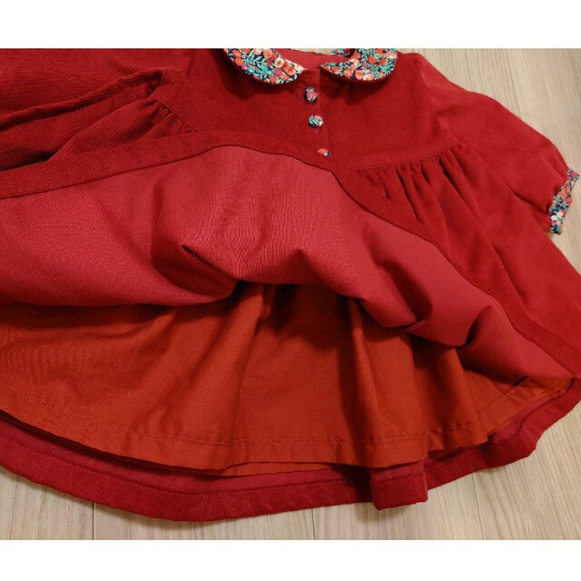 クリスマス　ワンピース　ベビー キッズ/ベビー/マタニティのベビー服(~85cm)(ワンピース)の商品写真