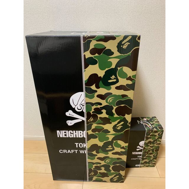 BAPY BY A BATHING APE(ベイピーバイアベイシングエイプ)のbape neighborhood ベアブリック 1000% 100% 400% ハンドメイドのおもちゃ(フィギュア)の商品写真