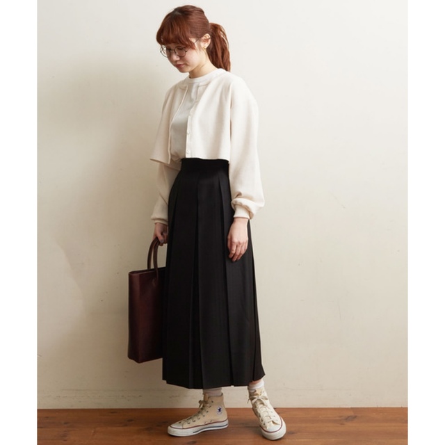 【最終値下げ】figlondon  wool mood　boxpleats SK レディースのスカート(ロングスカート)の商品写真