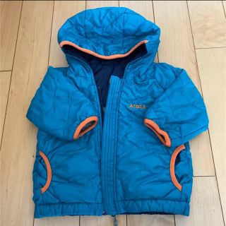 エーグル(AIGLE)のAIGLEリバーシブルアウター　エメラルドグリーン80センチ(ジャケット/コート)