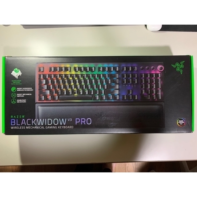 Razer(レイザー)のRazer ゲーミングキーボード BLACKWIDOW V3 PRO GREEN スマホ/家電/カメラのPC/タブレット(PC周辺機器)の商品写真